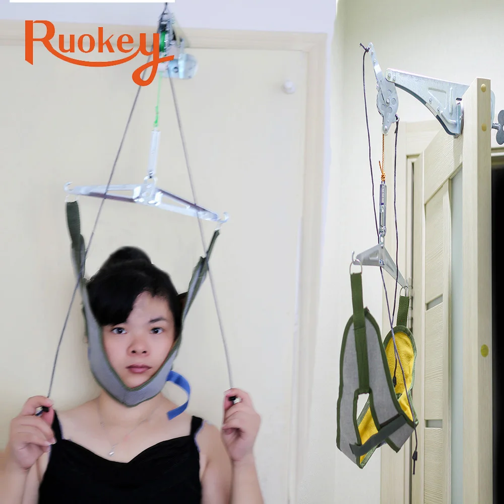 Door Neck Massager Device Kit Stretcher Adjustment Chiropractic Back Head relaxation Cervical Traction | Красота и здоровье