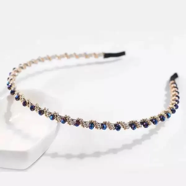 

2021 NEW Fashion crystal headband adult simple press hair non-slip hairpin temperament rhinestone women's headband