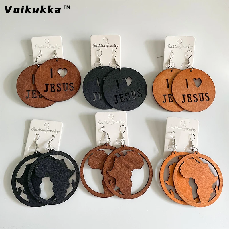 VOIKUKKA ювелирные изделия Круглые Подвески лазерная вырезка я люблю Иисуса