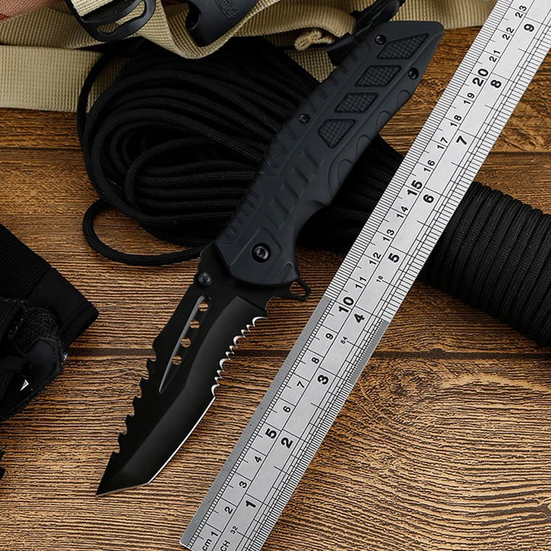 215 мм ABS высокой плотности ручка из волокна Тактический нож быстро открывающийся