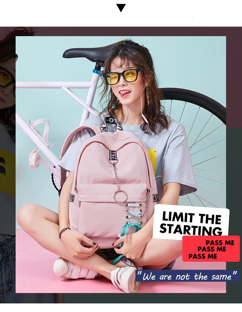 Fashion Girl Schoolbag Students Pink Laptop Backpack School Bags For Teenage Girls Women Backpacks Mochila infantil Escolar