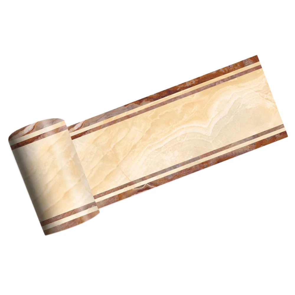 2 м Самоклеющиеся боковые плитки наклейка желтый мрамор Ванная комната Кухня