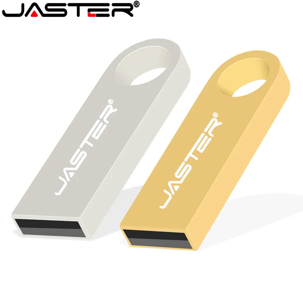 

JASTER высокоскоростная флешка 2 мини USB флеш-накопитель металлический флеш-накопитель 4 ГБ 8 ГБ 16 ГБ 64 Гб флешки водонепроницаемый USB флешка кар...