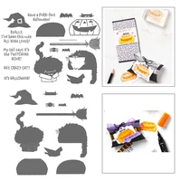 hat cat 2021 new christmas metal cutting dies for diy making pattern background greeting card scrapbooking clear stamps set