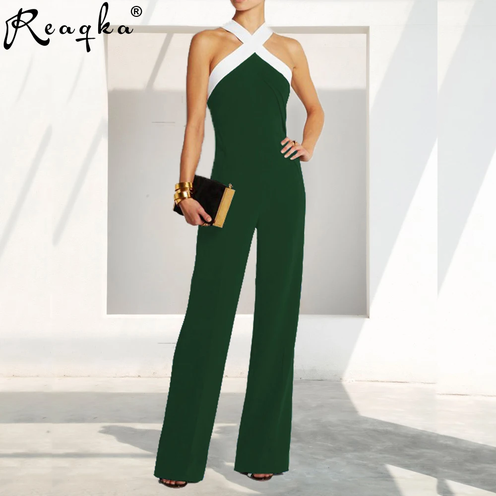 Self portrait New Jumpsuit women overall Black white stitching women's Halter sexy Hollow jumpsuit waist pants coveralls Rompers шорты