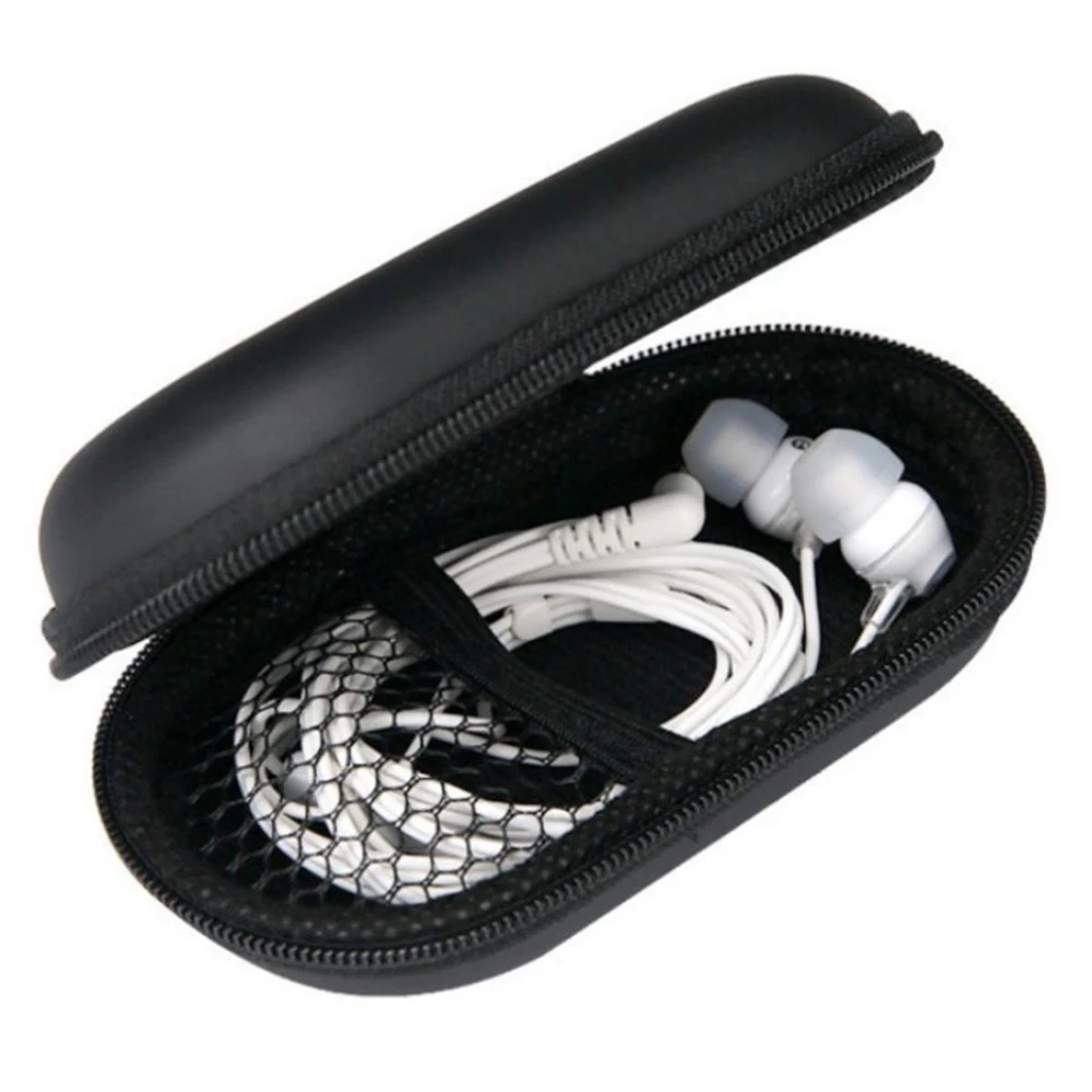 Портативный Овальный чехол для наушников сумка хранения usb-кабель держатель