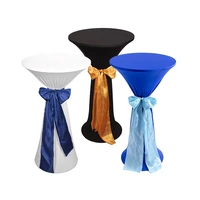 hotel tablecloth cocktail antependium high table coffee elastic table cloth bar table stretch cover spandex cover