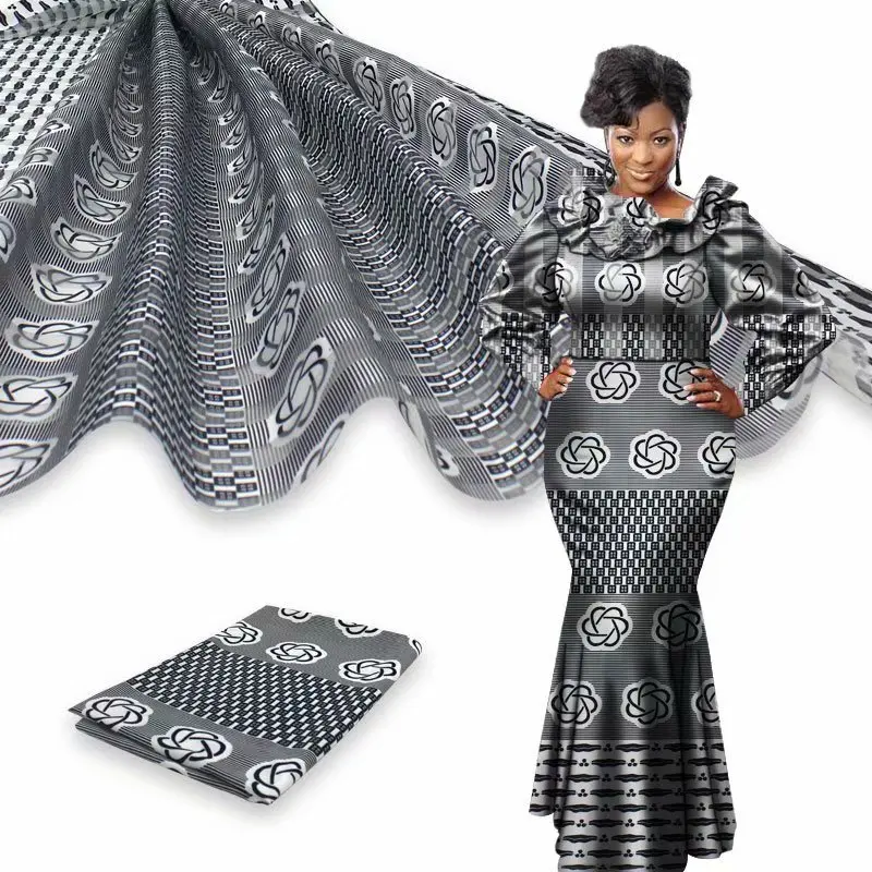 Новинка 2 ярдов шифон с 4 шелк мягкий материал ткань леди Африканский нигерийский