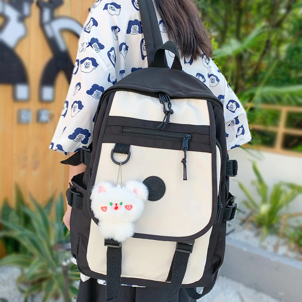

Girl College Student Backpack Cute Women Fashion Waterproof Female Backpack Ladies Laptop Bag Harajuku Kawaii Travel School Bags