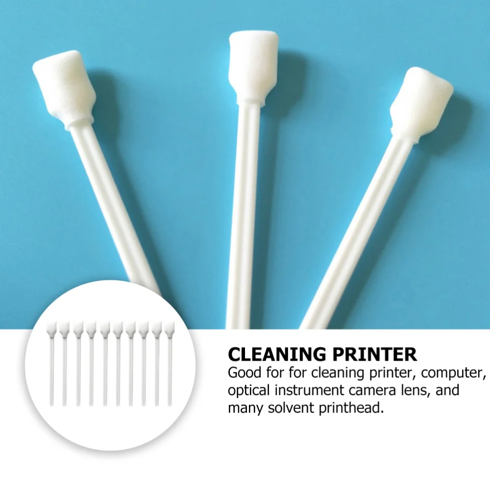 

200pcs Cleaning Swab Sticks Multipurpose Spiral Tip Industrial Sponge Stick for Optical Equipment Cleaning
