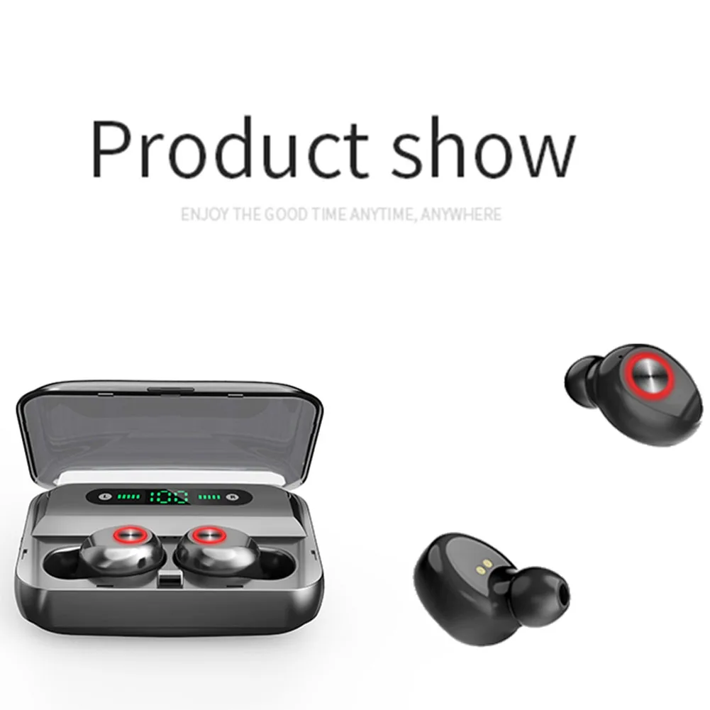 Bluetooth наушники чувствительные стерео TWS телефон зарядка светодиодный дисплей
