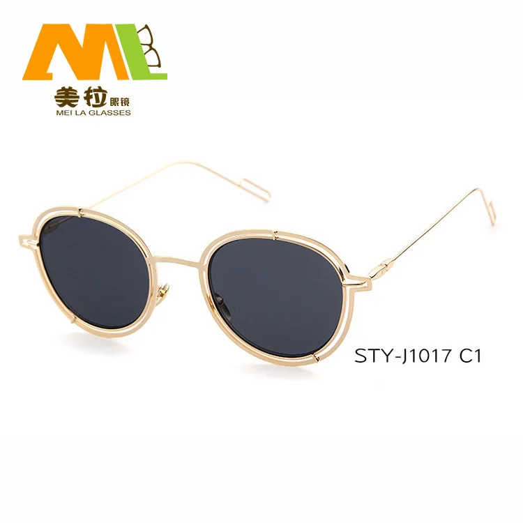 2017 Новый стиль большая оправа круглое лицо солнцезащитные очки крутые Красочные