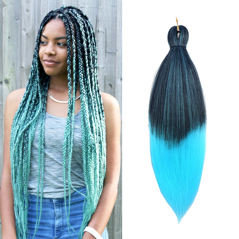 ValenWigs 26'' 8Pcs/Lot EZ Braids Pre Stretched Braiding Hair Yaki Straight Crochet Extensions Kanekalon Jumbo |