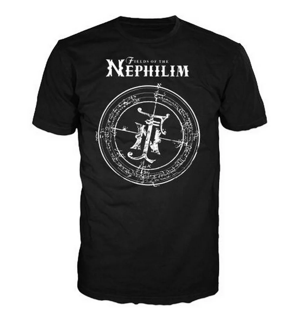 Футболка с классическим логотипом Fields Of The Nephilim 100% хлопок Лицензированная
