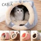Кровать для кошек CATLA, теплая круглая Лежанка для домашних животных Nesk, Лежанка для котят, мягкая Лежанка для котят, Аксессуары для кошек