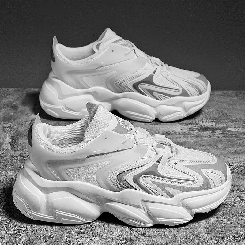 

Мужские Нескользящие кроссовки, роскошная повседневная обувь для бега, на толстой нескользящей подошве, дизайнерские легкие