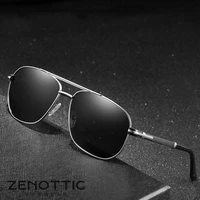 zenottic brand pilot style aluminum frame sunglasses hd polarized uv400 mirror lens male sun glasses women men oculos de sol