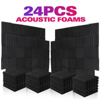 24pcs soundproofing foam sound absorption pyramid studio treatment wall panels 30x30x5cm noise insulation acoustic foam