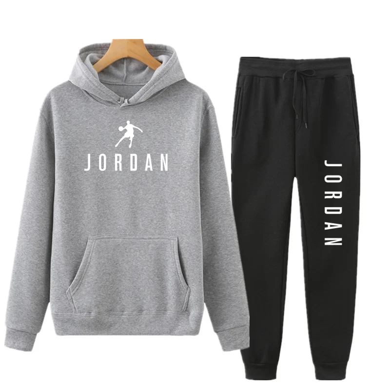 

Brand Men's Autumn winter Hot Sale Men's Sets Hoodie+pants Two Pieces Sets Casual Tracksuit Male Sportswear 2021 New