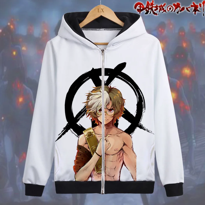 Толстовка Kabaneri Железной Крепости Мужская худи в стиле хип-хоп толстовка с