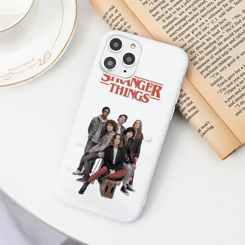 

Stranger Things Christmas Lights Phone Case White Candy Color for iPhone 11 12 mini pro XS MAX 8 7 6 6S Plus X SE 2020 XR