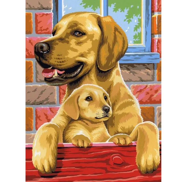 

Diy Diamond Painting Dog Full Square Diamond Animals Diamond Embroidery Cross Stitchs Mosaic Kit Wall Artist Home Decoration