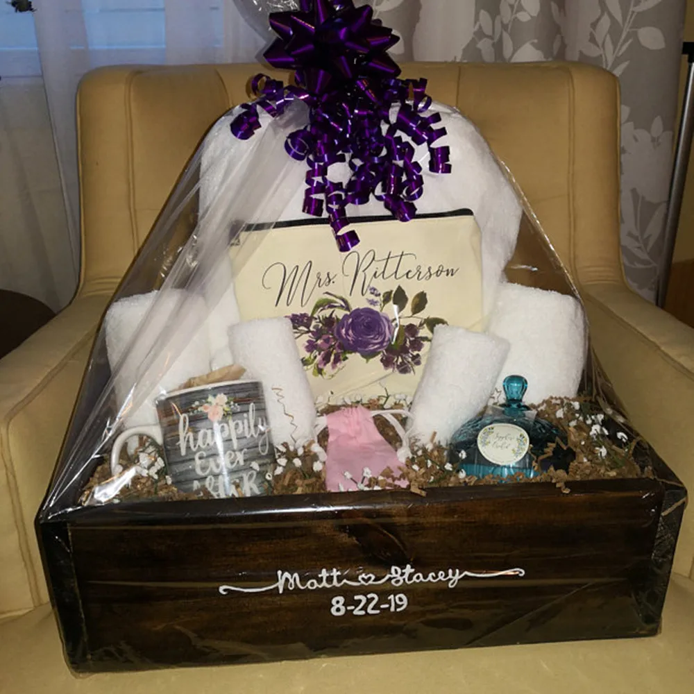 Подарочная косметичка с фиолетовыми цветами для команды невесты индивидуальные