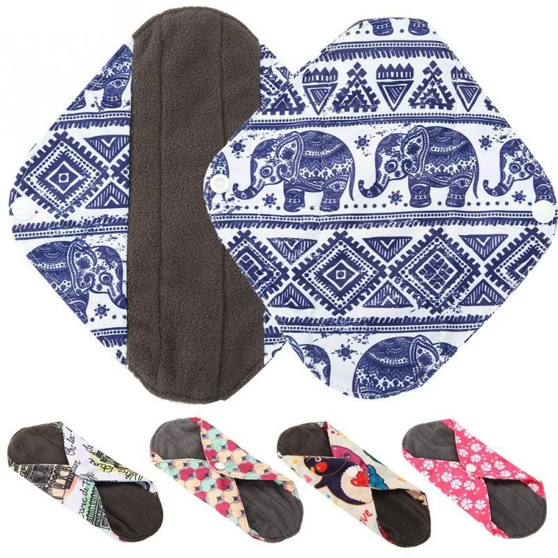 1 шт. многоразовые менструальные прокладки из бамбукового угля|Товары для