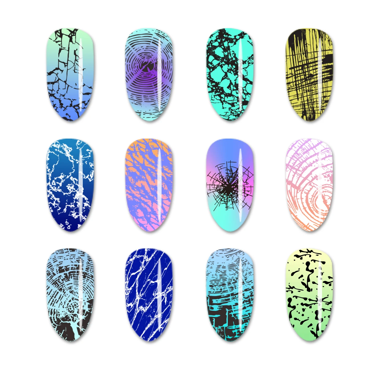 BEAUTYBIGBANG 6*12 см пластины из нержавеющей стали для штамповки ногтей мраморный дизайн ногтей DIY Дизайн ногтей Наклейка аксессуары для трафаретов инструмент