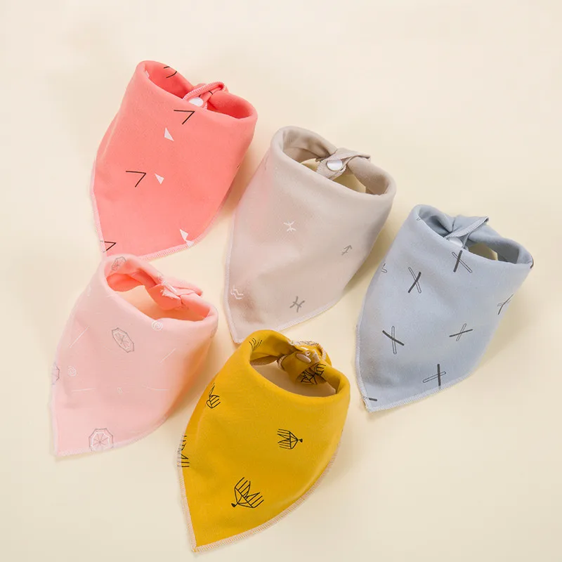 5 шт./3 шт./лот детские нагрудники бандана нагрудник слюнявчик ткань с принтом