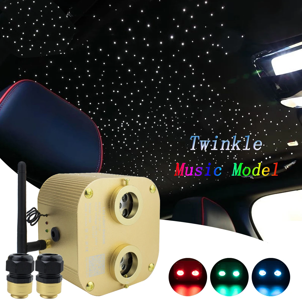

CREE Chip 20W Twinkle RGBW LED Engine Driver Fiber Optic Light Source Bluetooth APP Control for All Fiber Optic Starry Ceiling