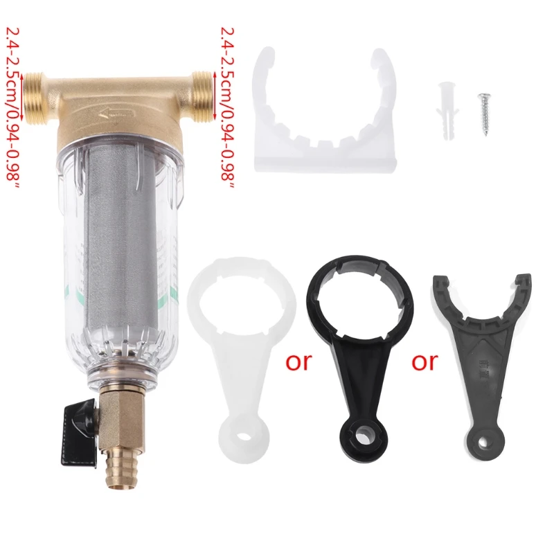 

6 Points Front Purifier Copper Lead Water Filter Home Dust Stainless Mesh Faucet