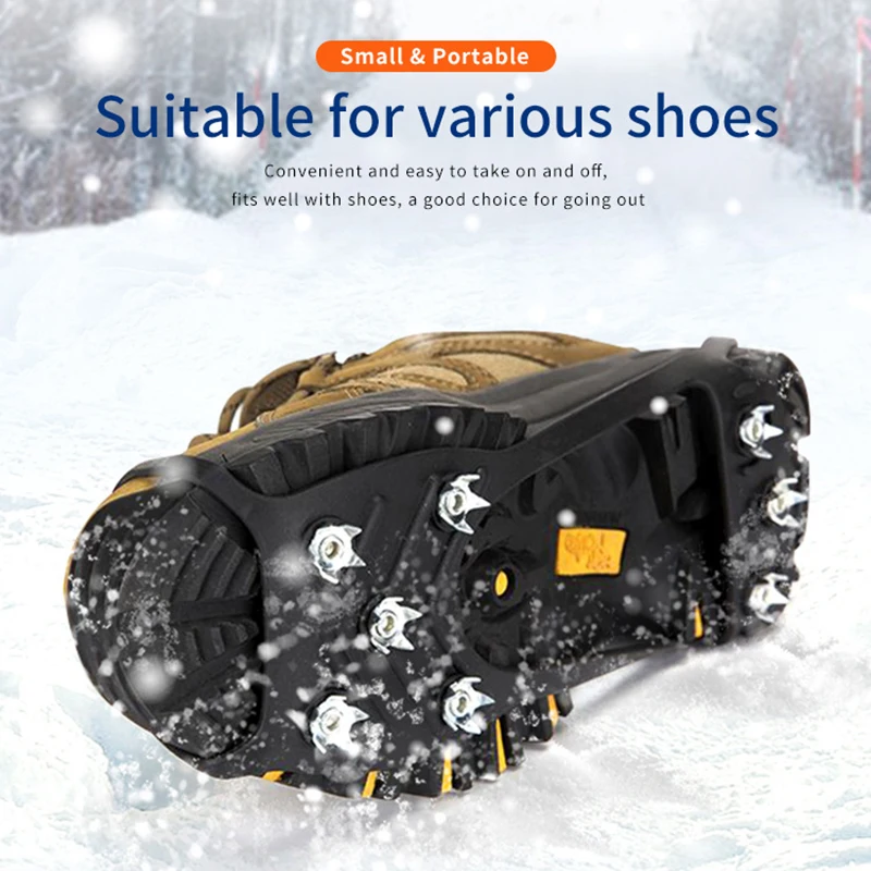

Универсальные противоскользящие Ледоходы, обувь для взрослых с 8 шипами для подледной рыбалки, ходьбы, снега, обуви, бега ALI88