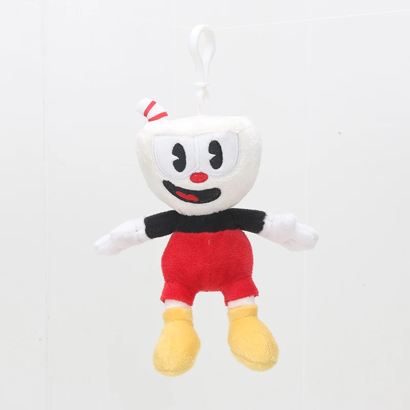 15cm Cuphead Горячая игра Cuphead плюшевая игрушка Mugman the Devil Legendary Chalice King Dice плюшевая мягкая игрушка кукла Cuphead Кольца Подвески 15-28 см - Цвет: 15cm Cuphead
