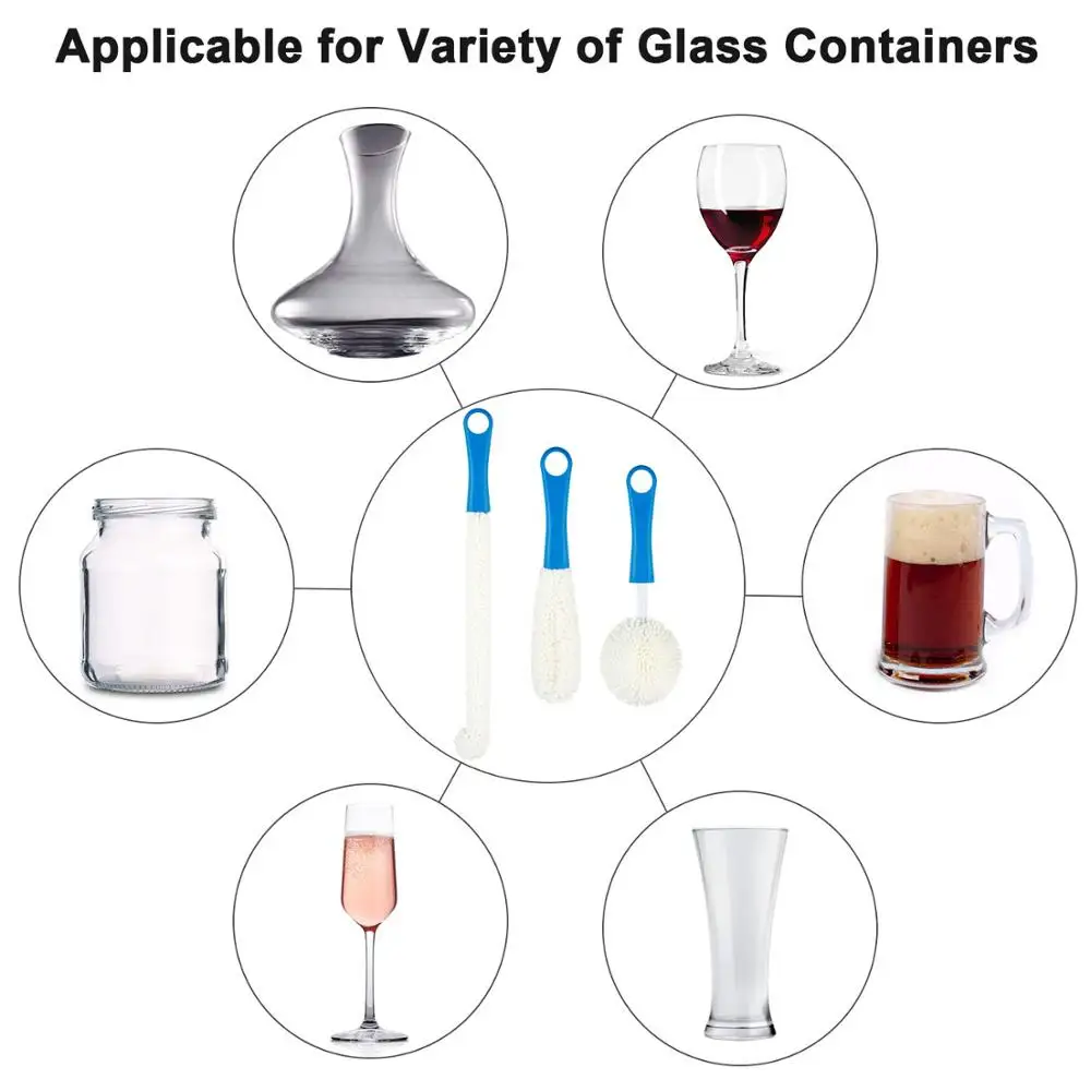 Щетка для бутылки вина с мягкой пеной GOUGU графин стакан очки щетка очистки пыли