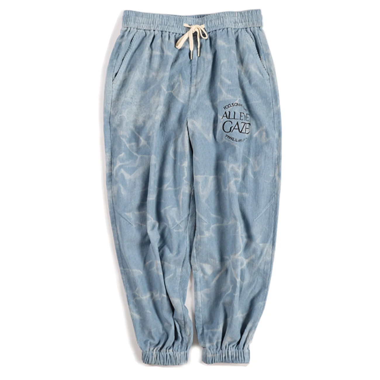 LACIBLE уличная Для мужчин тай дай брюки в стиле хип хоп Цвет блок с эластичной