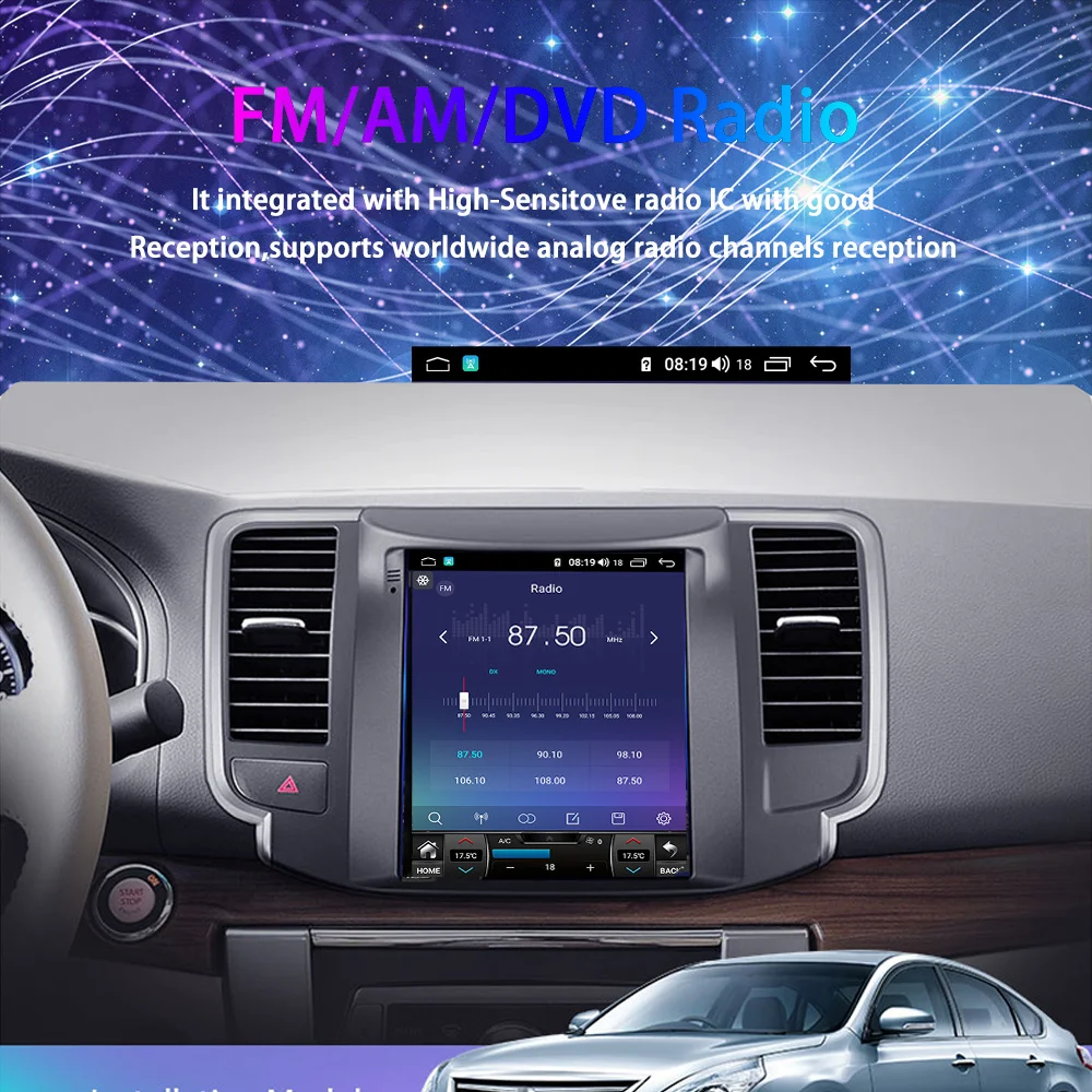Автомобильная Мультимедийная система 6G + 128GB Android 11 5G IPS сенсорный экран для Nissan Teana