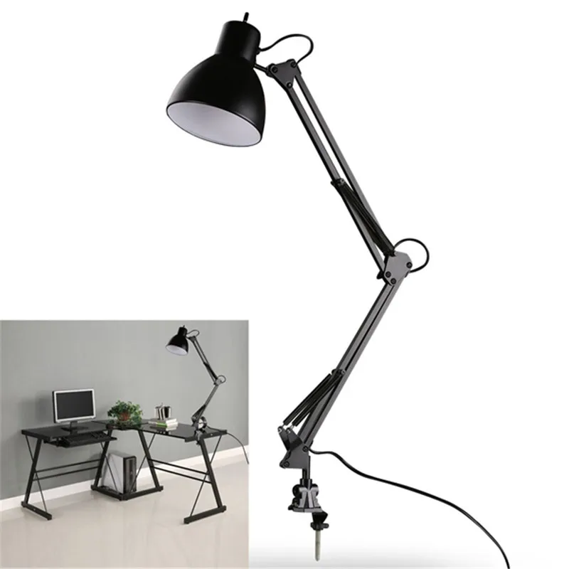 

AC85-265V E27 /E26 Led Bulb Lamps Flexible Table Lamp Swing Arm Clamp Mount Lamp Office Studio Home Table Desk Light EU/US Plug