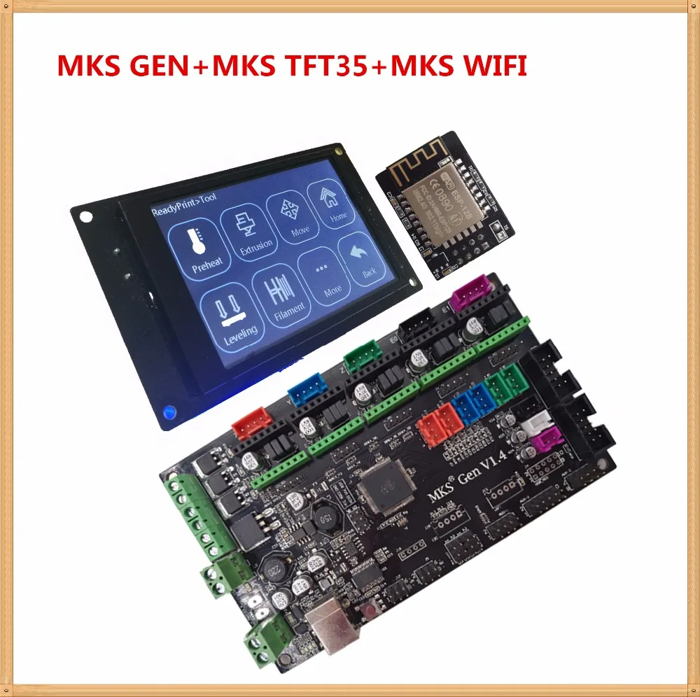 MKS GEN V1.4 плата управления MKS TFT35 сенсорный экран MKS TFT wifi модуль контроллера набор TFT 35 3D печатная плата узел для самостоятельной сборки комплект