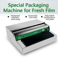 sealing machine stainless steel cling film sealing food fruit vegetable cling film sealer packaging small packing machine
