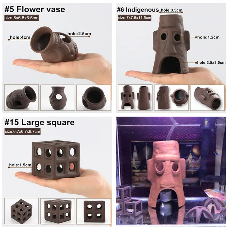 Керамическое украшение для аквариума подкрывающая пещера|Декорации| |