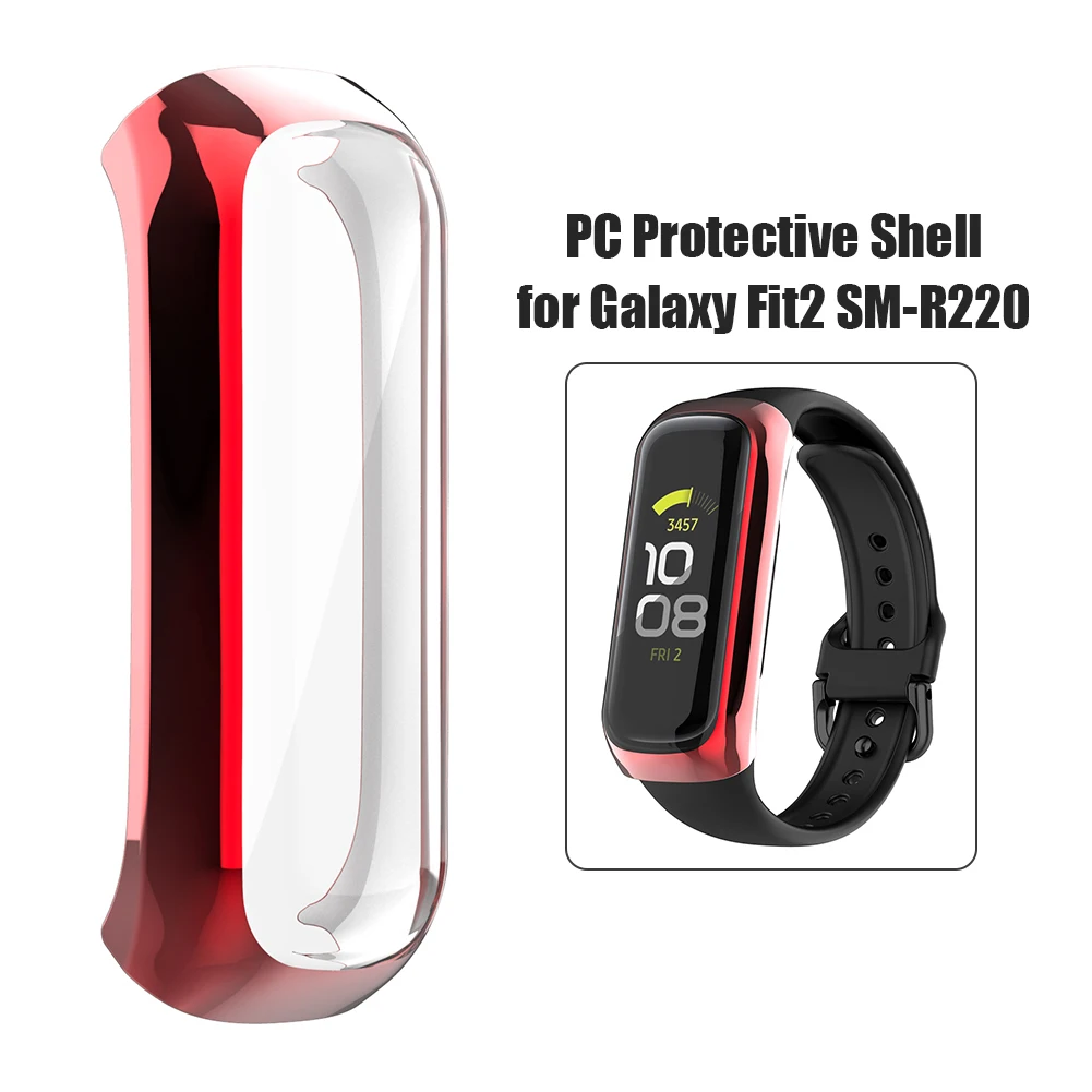 

Watch Protect Shell Accessories PC Smart Watch Bracelet Full Cover for Samsung Galaxy Fit2 SM-R220 Screen Frame