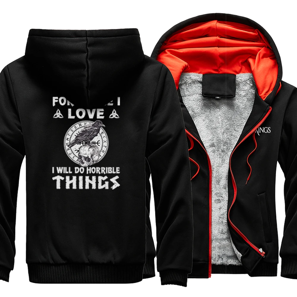 

Vikings Fashion Movie Print Hoodys Man Harajuku Thicken Hoodies Sweatshirts Fashion Fleece New Jackets Pocket Men New Streetwear