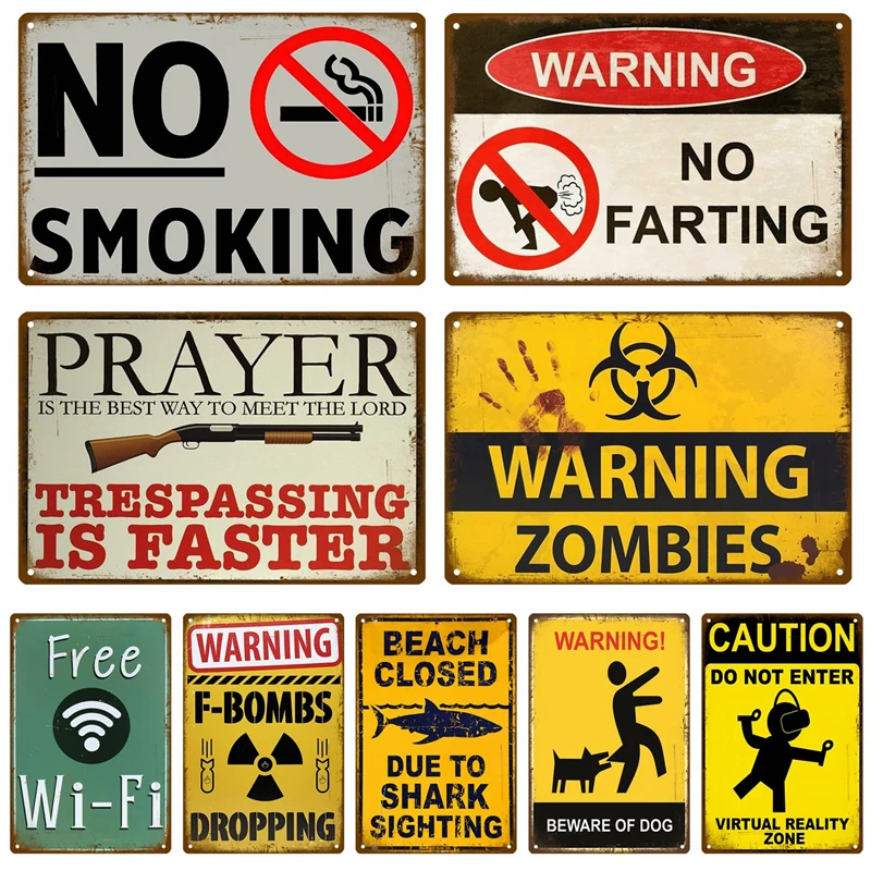 

Предупреждение ительная Оловянная табличка, фотоплакат, металлическая табличка, металлические аксессуары для винтажного декора