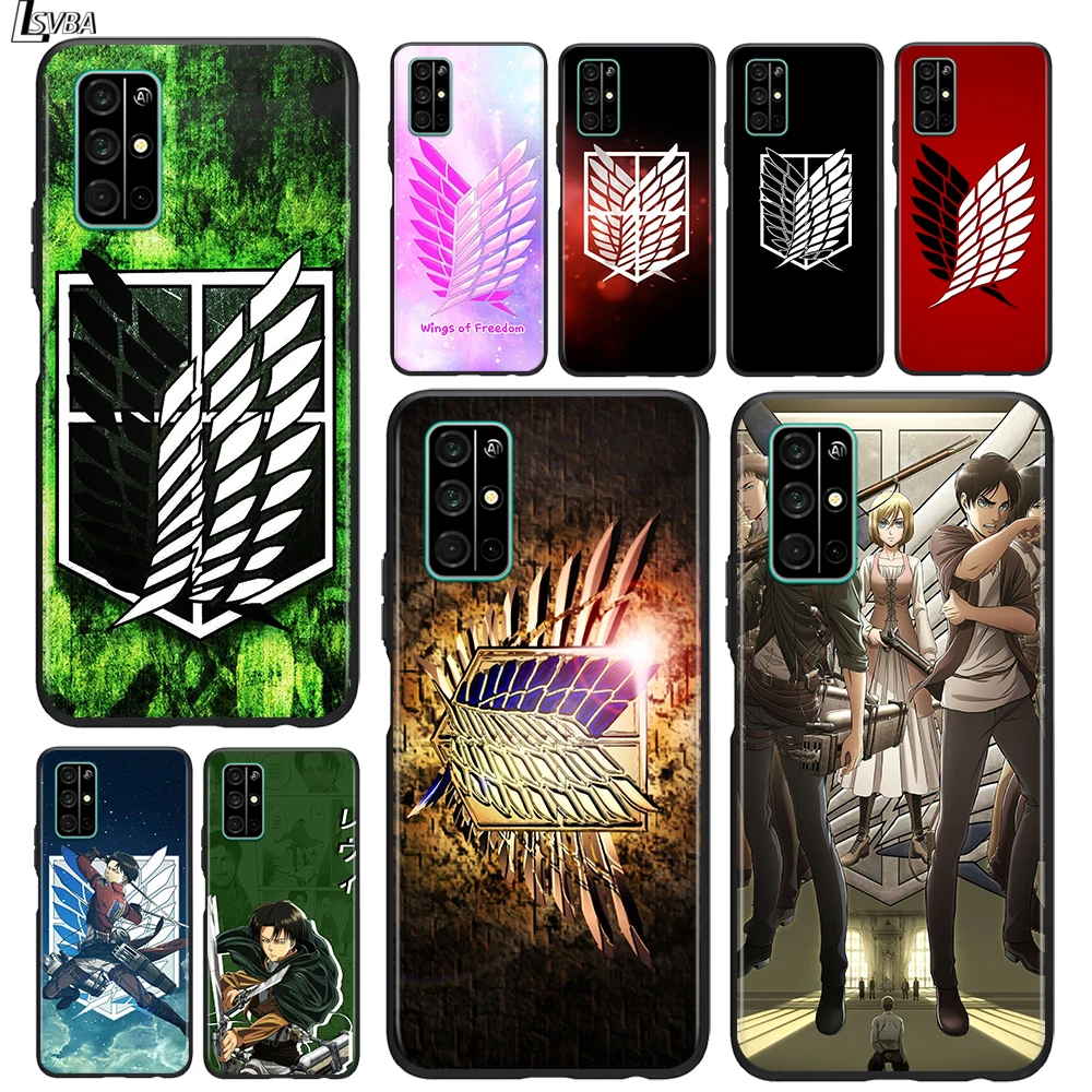 Чехол для телефона из мягкого ТПУ с логотипом Attack on Giant Huawei Honor V30 30 X10 30i 10X 30S 20S View 20