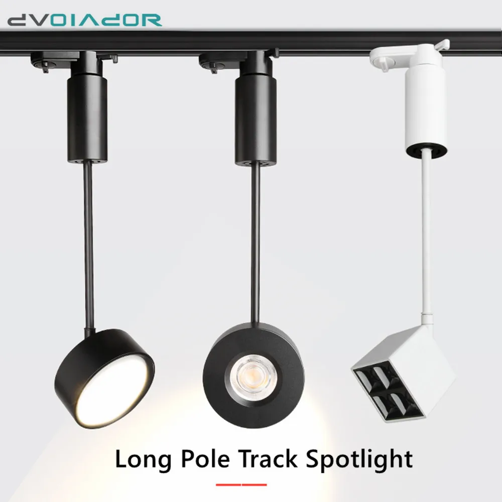 

Современный светодиодный Трековый светильник в скандинавском стиле, алюминиевая дорожка, Точечный светильник белого/черного цвета, квадра...