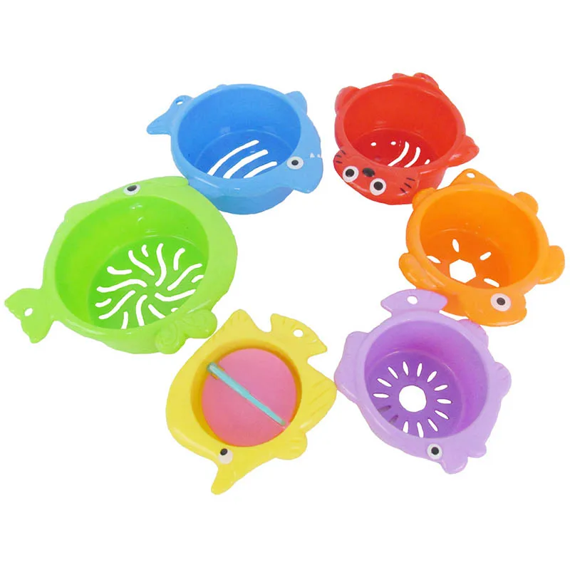 Горячая Распродажа 6 шт. детские купальные игрушки прочные Игрушки для ванны