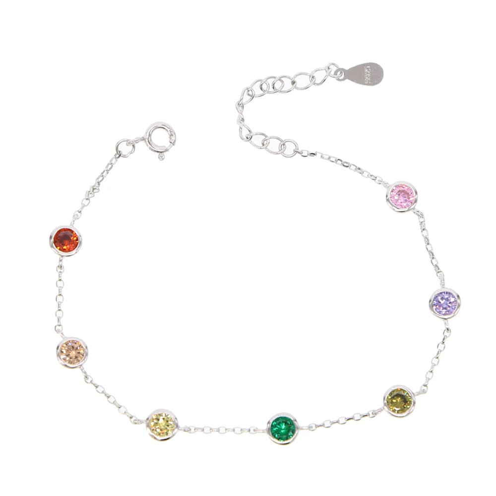 Новый серебряный цвет многоцветный кубический цирконий Блестящий цветной