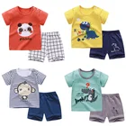 Детская одежда; Шорты для маленьких девочек и мальчиков; Комплекты топов; Одежда для девочек; Пляжные шорты; Детские топы с круглым вырезом