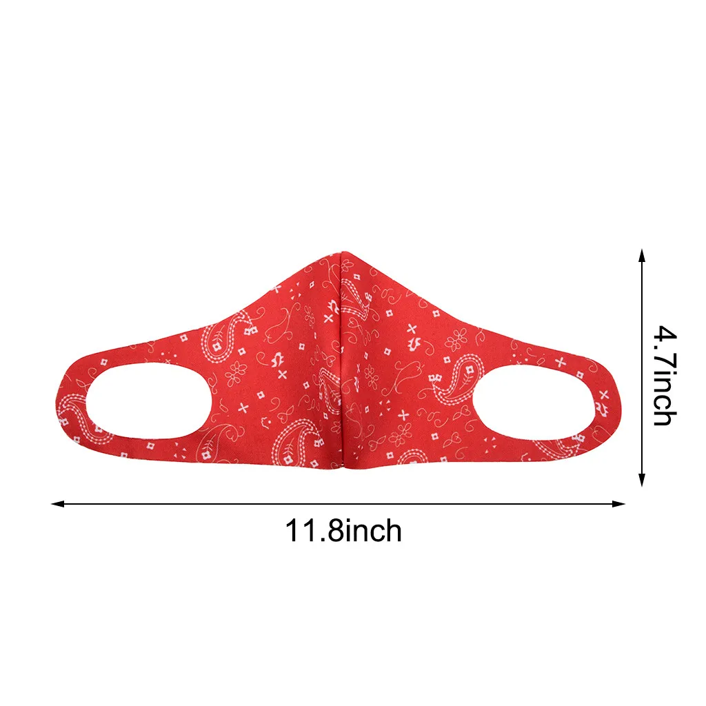 

5pc mascarilla de tela lavable Mouth-muffle Face Mask Bandana Reusable Washable Protection Face Cover masques tissus lavables A5